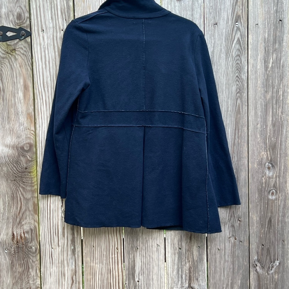 HABITAT Cotton Two Tone Jersey Jacket Cardigan Navy Women’s Small - Picture 7 of 8